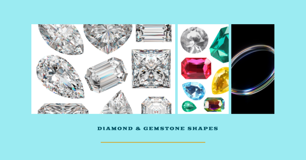 An Image For A Blog Post About Diamond Rings Showing Various Diamond Shapes