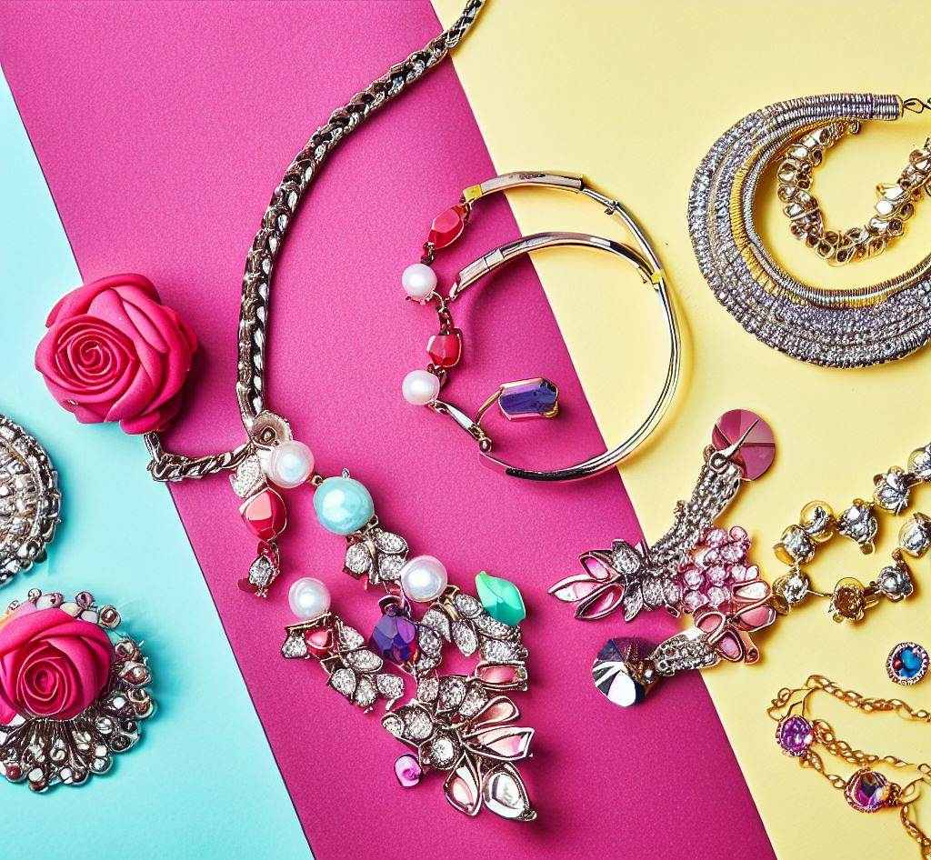 Image Depicting Various Types Of Jewellery With Different Styles Materials, And Colours Show How Each Piece Can Complement Or Clash With Different Outfits Occasions And Personal Preferences.