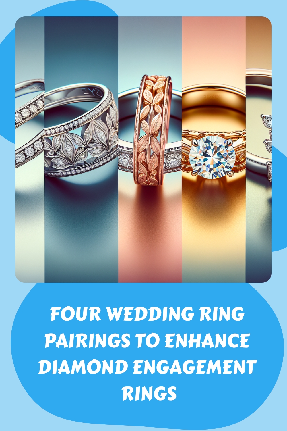 Four Wedding Ring Pairings To Enhance Diamond Engagement Rings Generated Pin 5648