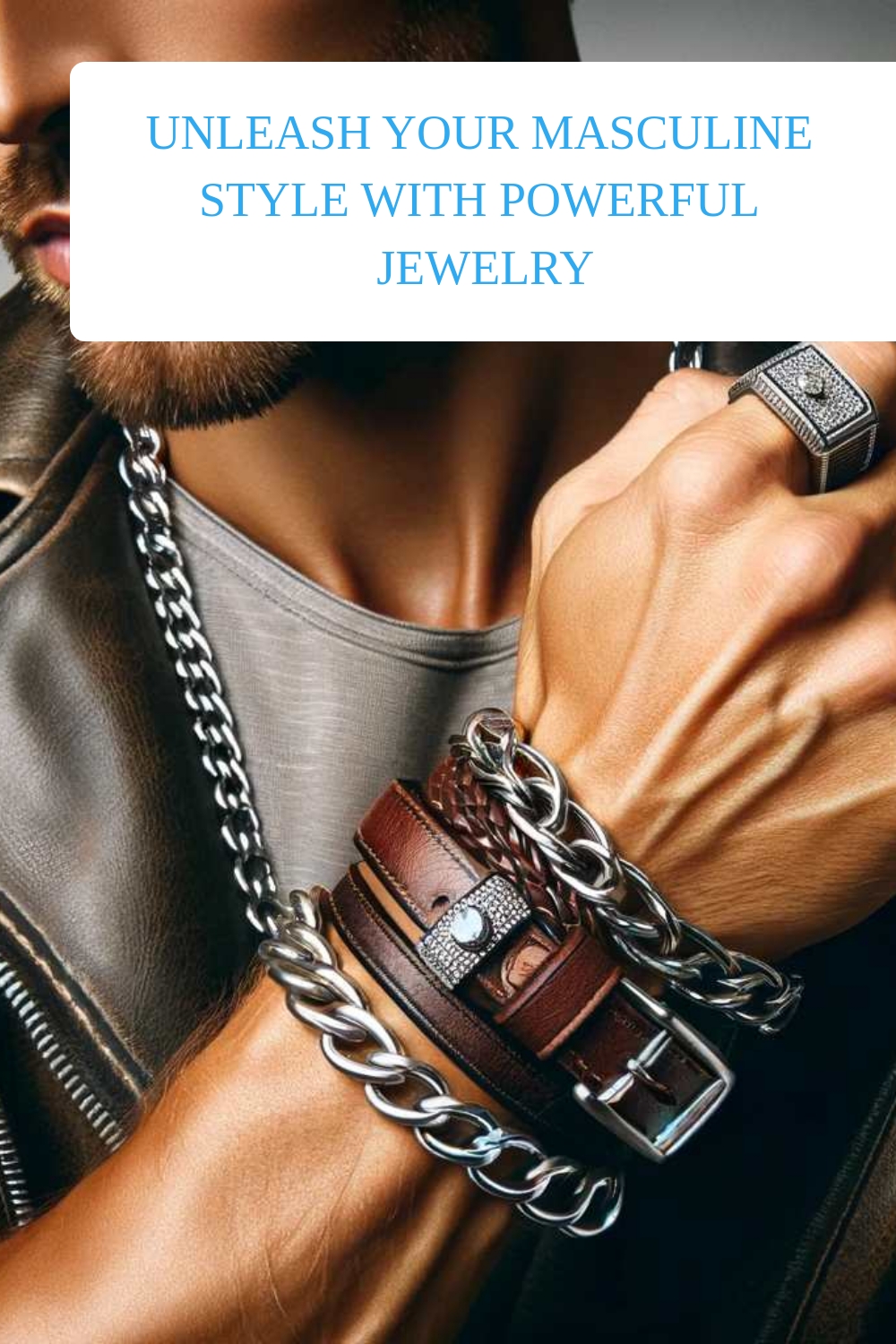 Unleash Your Masculine Style With Powerful Jewelry Generated Pin 3593