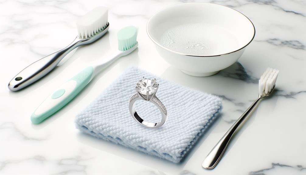 cleaning diamond jewelry at home