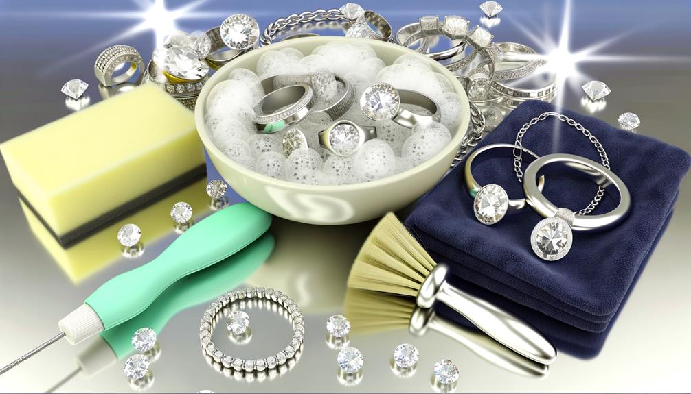 cleaning diamond jewelry effectively