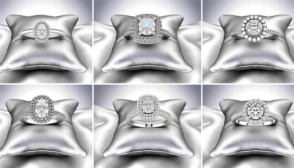 halo diamond engagement rings
